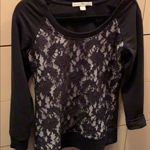 Lace sweatshirt